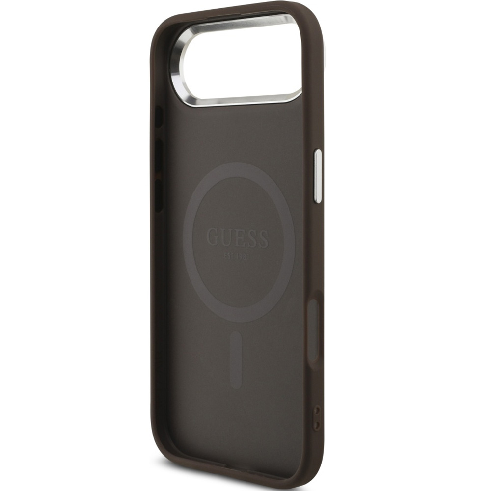 Etui Guess Hardcase 4G Classic Logo MagSafe do iPhone Air, brązowe.